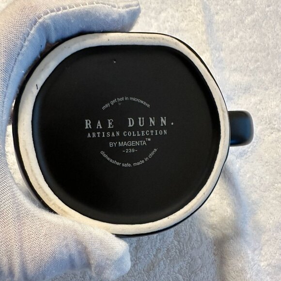 Rae Dunn Trick Treat Large Black Coffee Mug with Orange Letters Halloween Theme - Picture 5 of 7